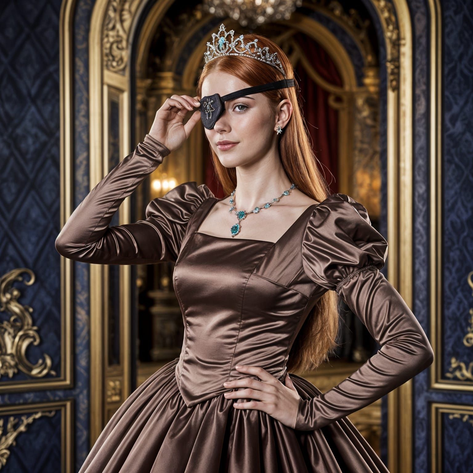 Elegant Princess in Victorian Fairytale Setting