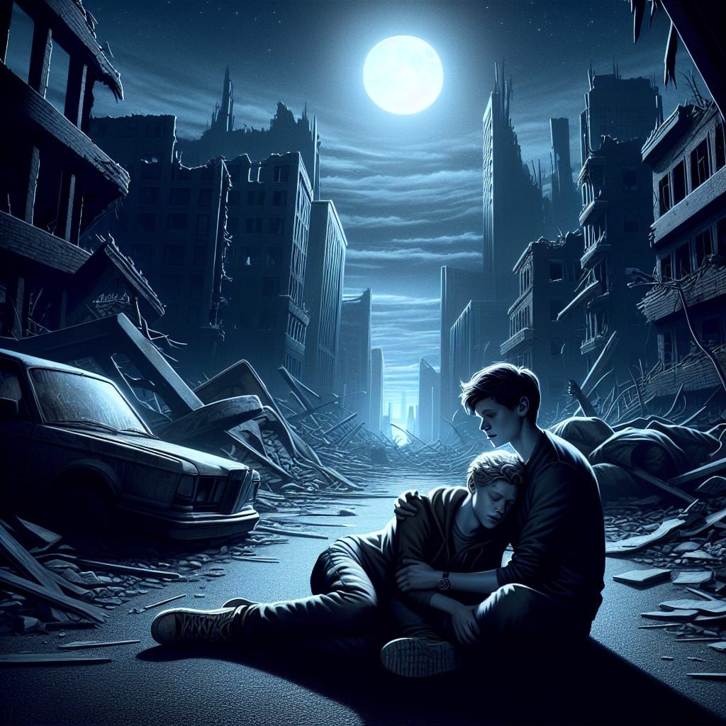 Post-Apocalyptic Serenity: Youths in Ruined Las Vegas