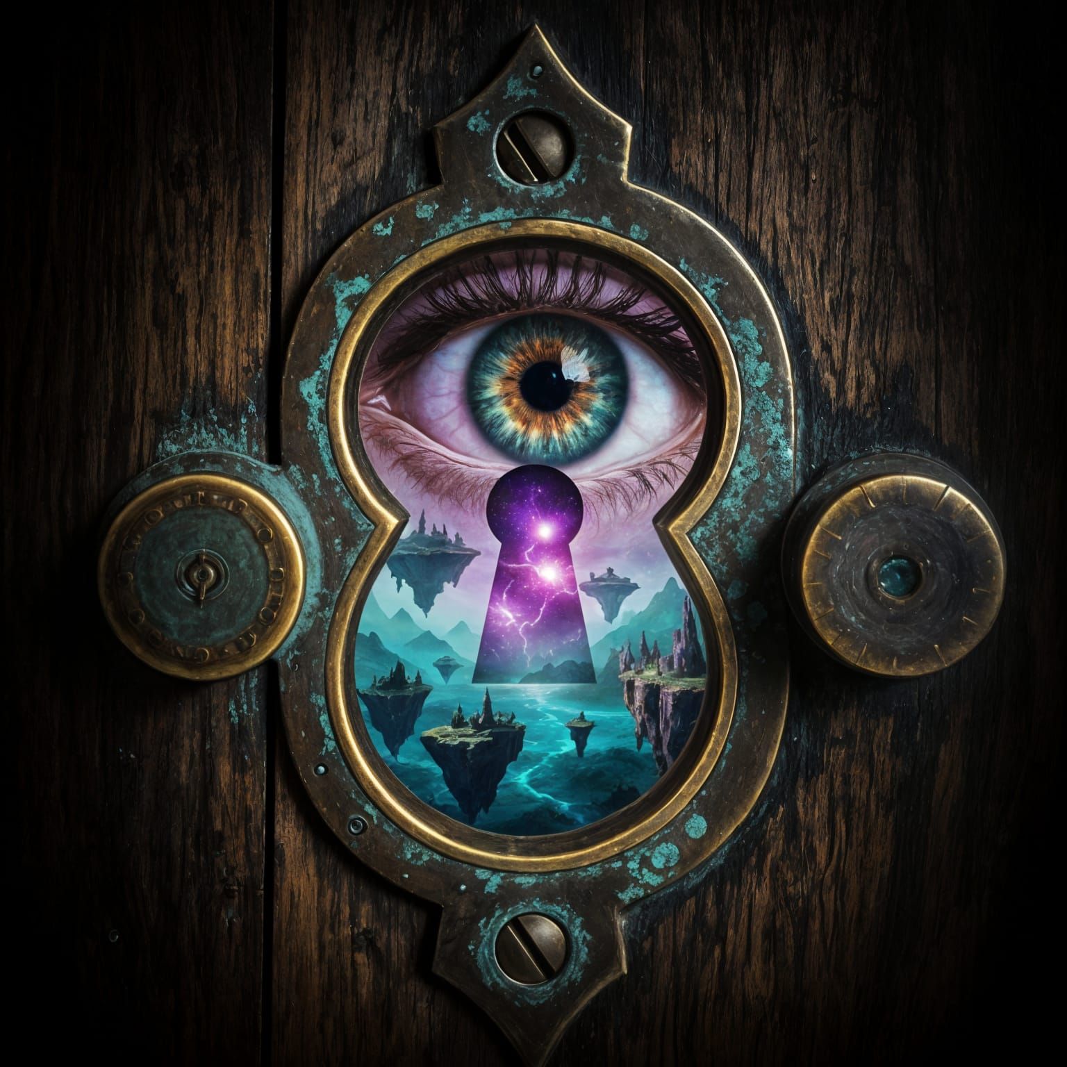 Surreal Keyhole Reveals Otherworldly Cosmic Landscape