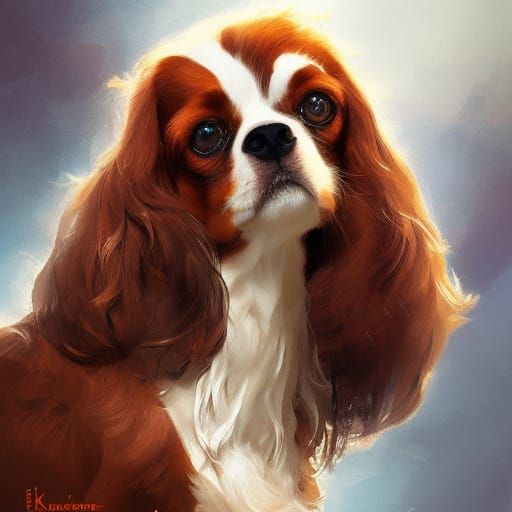 Beautiful portrait of a beautiful Cavalier King Charles Spaniel