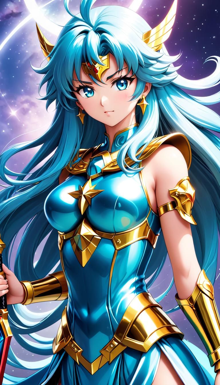 Female Saint of Sagittarius in Saint Seiya Style