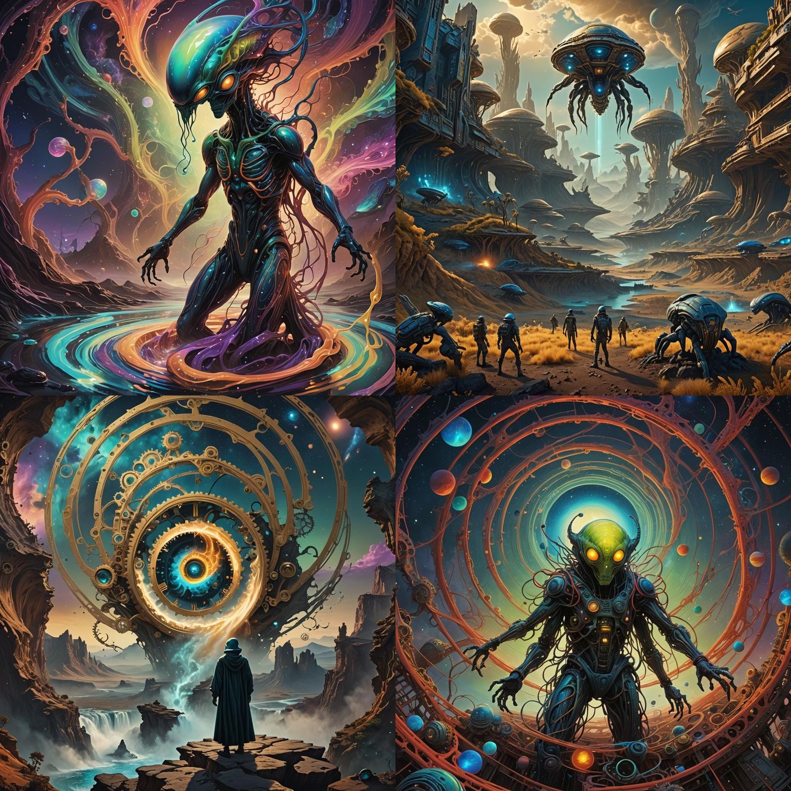 Alien Psychology of Time: Fantastical Matte Painting