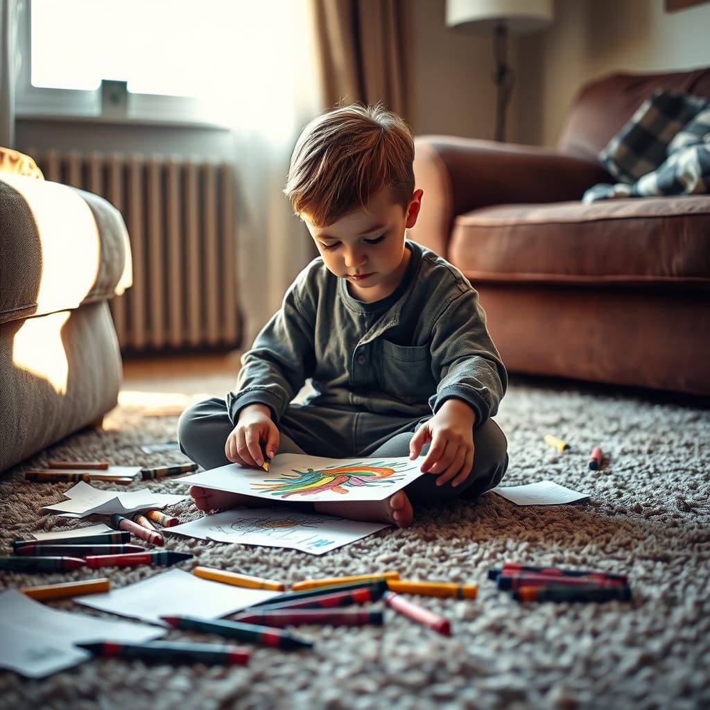 Cozy Afternoon Art Session in Warm Light