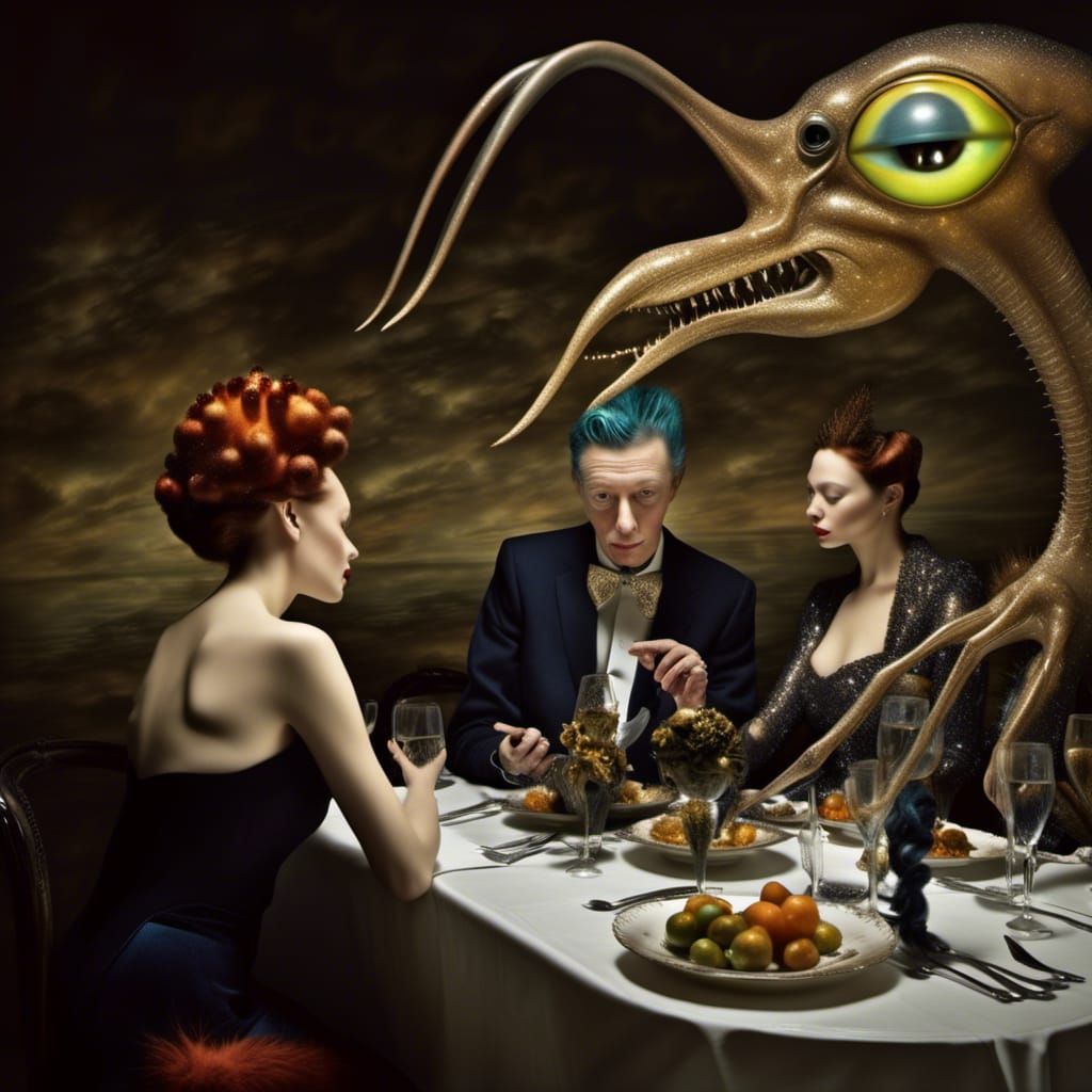 Exquisite Alien Life Forms in a Surreal Landscape