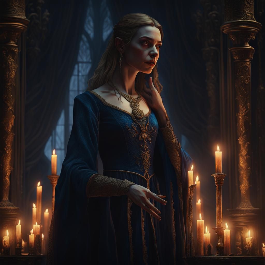 Paige Owens as Vampire in Dark Fantasy Art