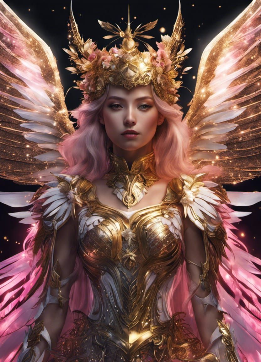 Glitter Fairy Warrior with Majestic Wings
