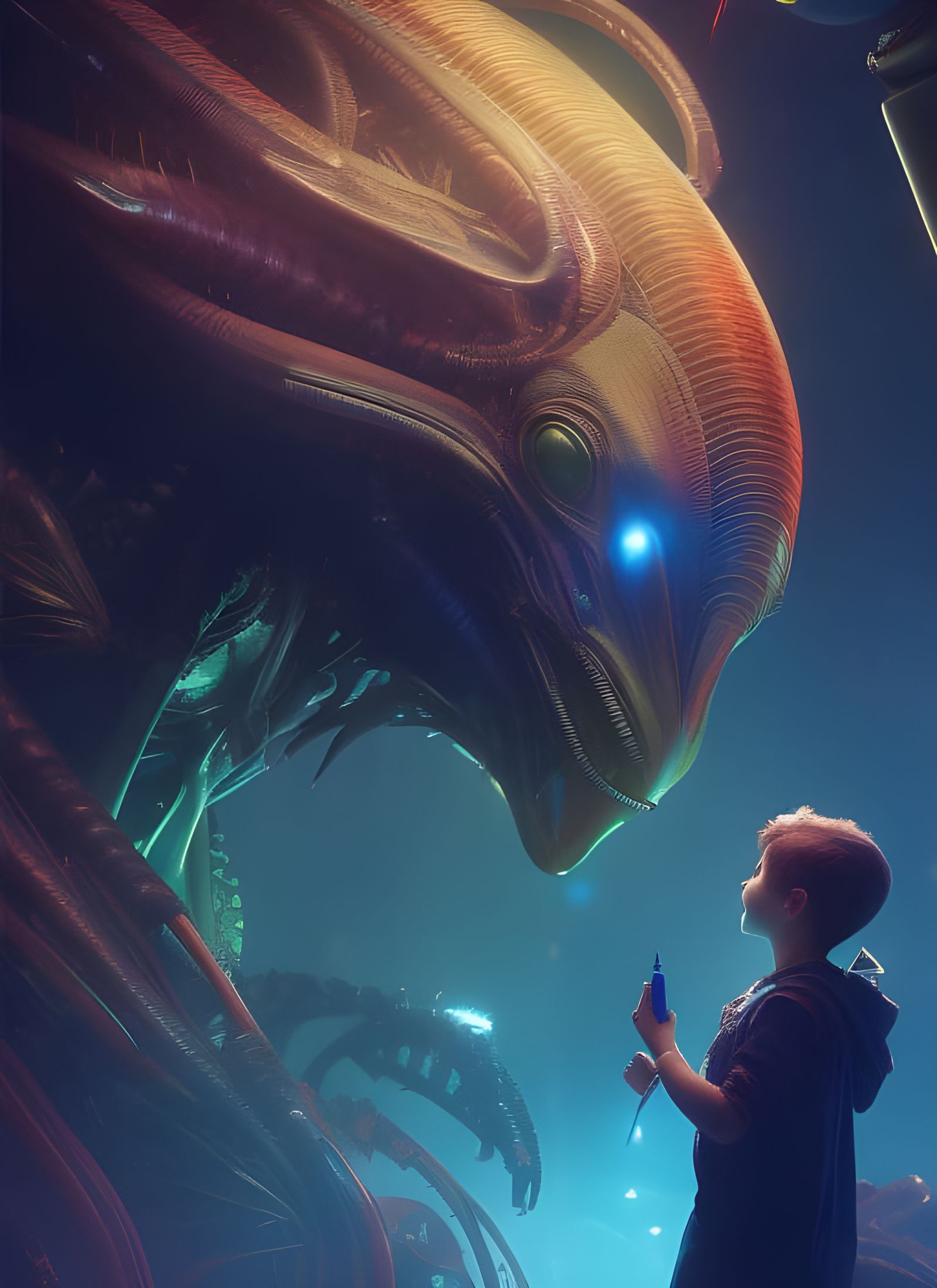 Alien Meets Young Earthling