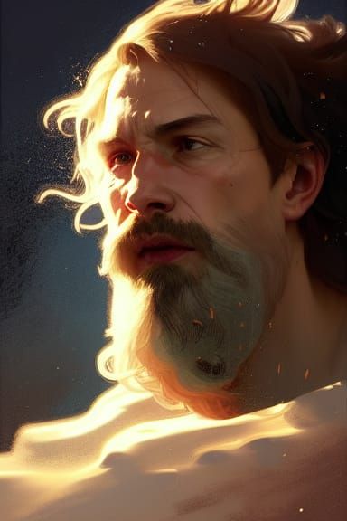 Noah Aboard the Ark: Hyperdetailed Portrait