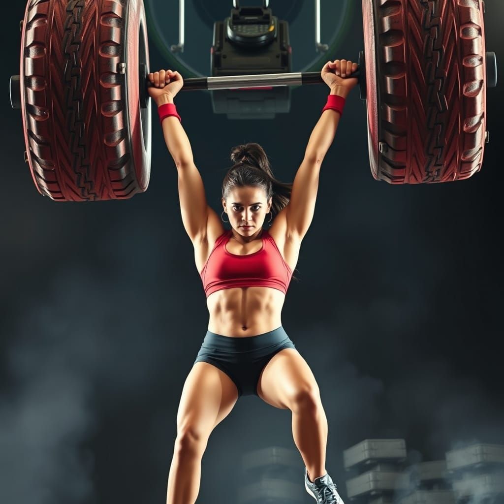 Strong Woman Lifts Weight, Graphic Novel Art