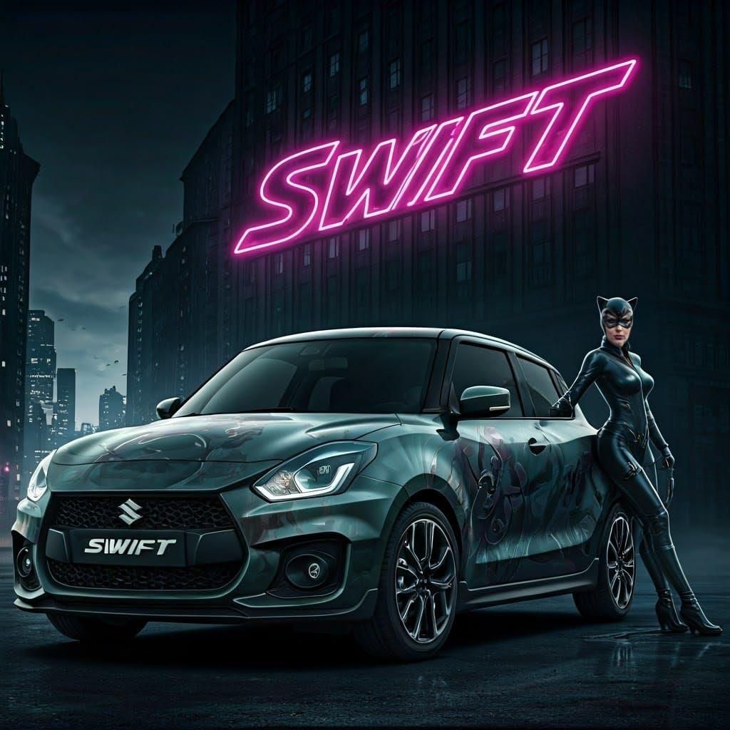 Catwoman Themed 2024 Suzuki Swift Sport