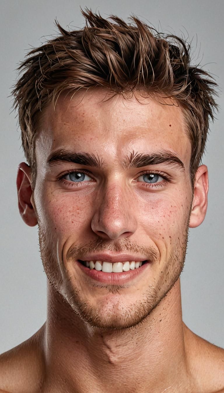 Handsome Jock with Piercing Eyes