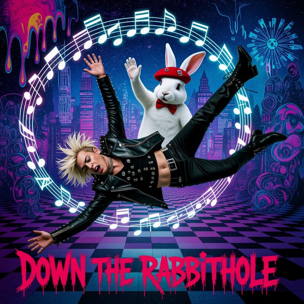 Psychedelic Punk Rocker's Surreal Dreamscape