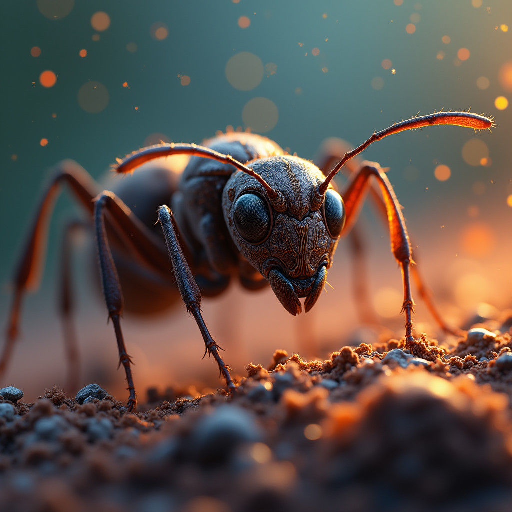 Ant's Eye View: Hyperrealistic Sci-Fi World