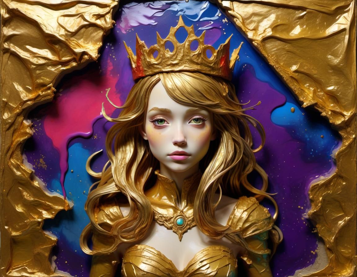 The Paper Bag Princess in Mixed Media