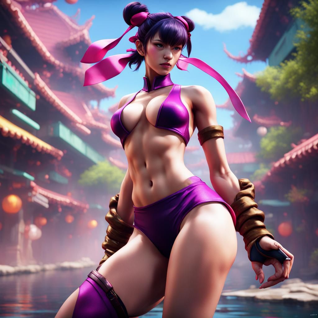 Han Juri Streetfighter Bikini Wallpaper in Detailed Matte St...