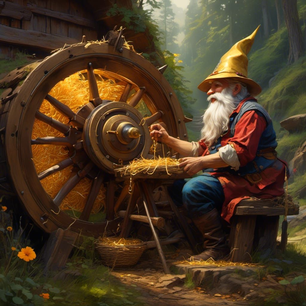 Gnome Spins Straw Into Gold Chain