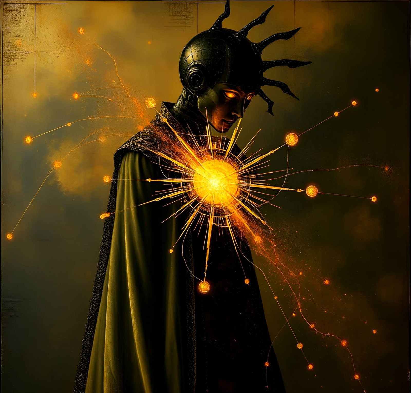 Astral Robotic Circuitry in Surreal Style