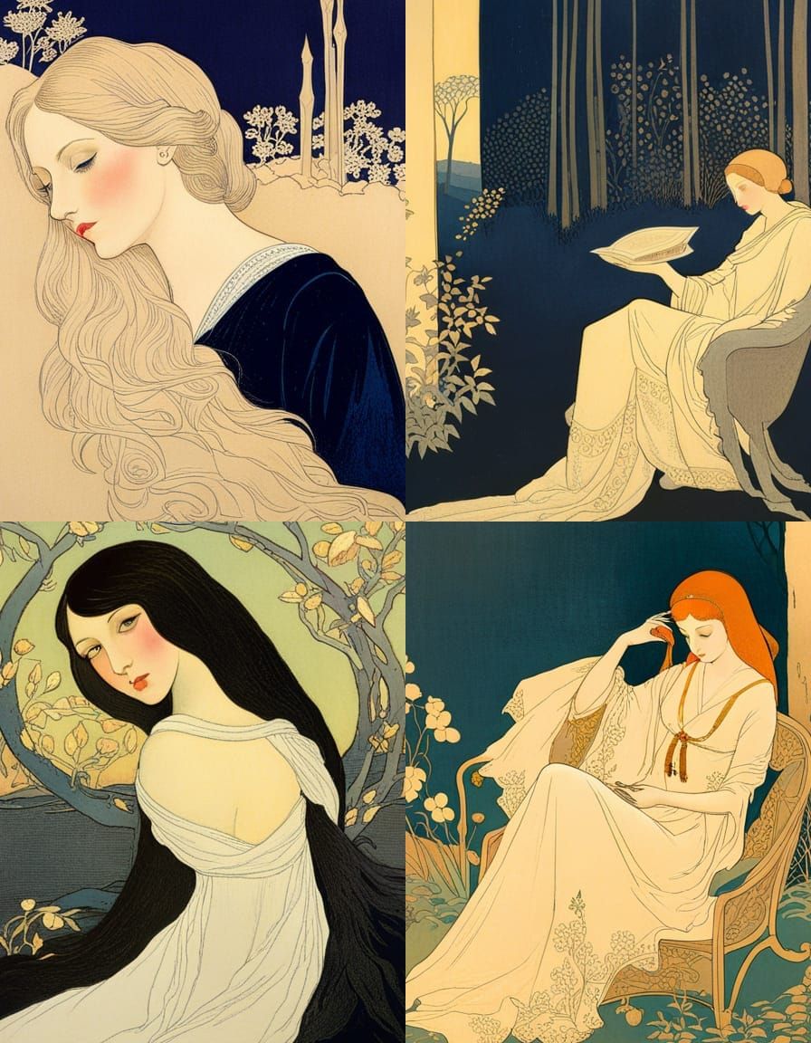 Enchanted Forest Illustration in Lathrop Style