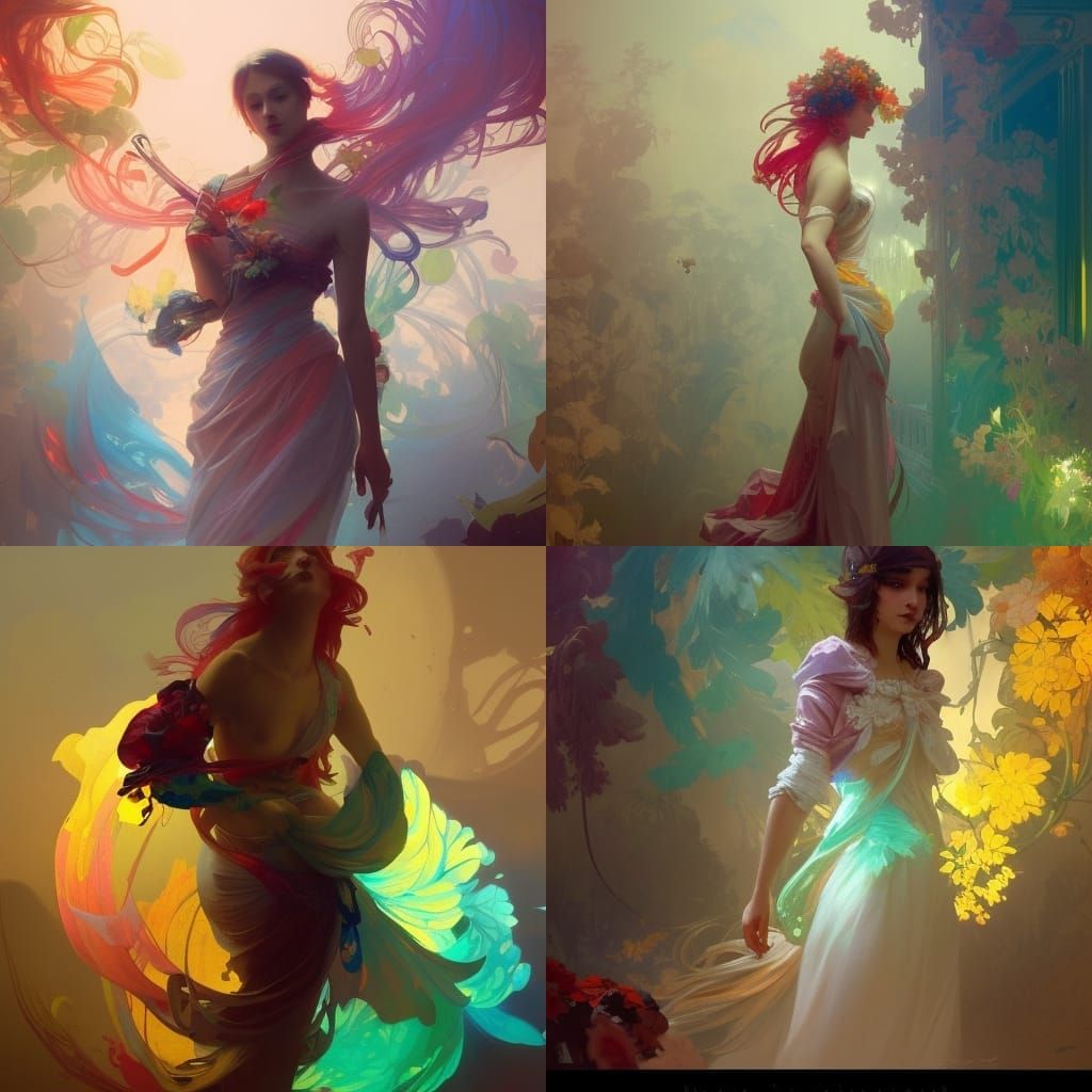 Color Splash in Neoclassical Style, 8K Resolution