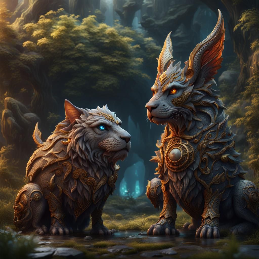 Mythical Pets in Detailed Fantasy Concept Art