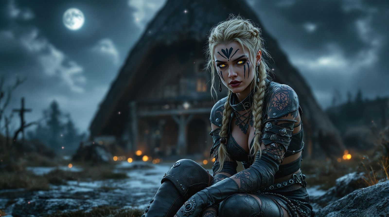 Viking Warrior Goddess in War Paint