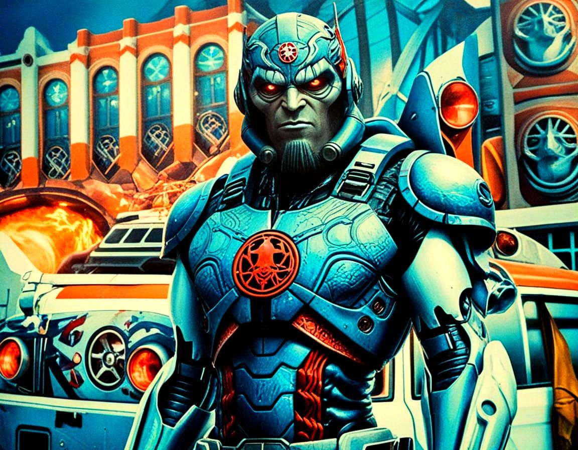 Scheming Super Villain Revealed in Dark Comic Book Style