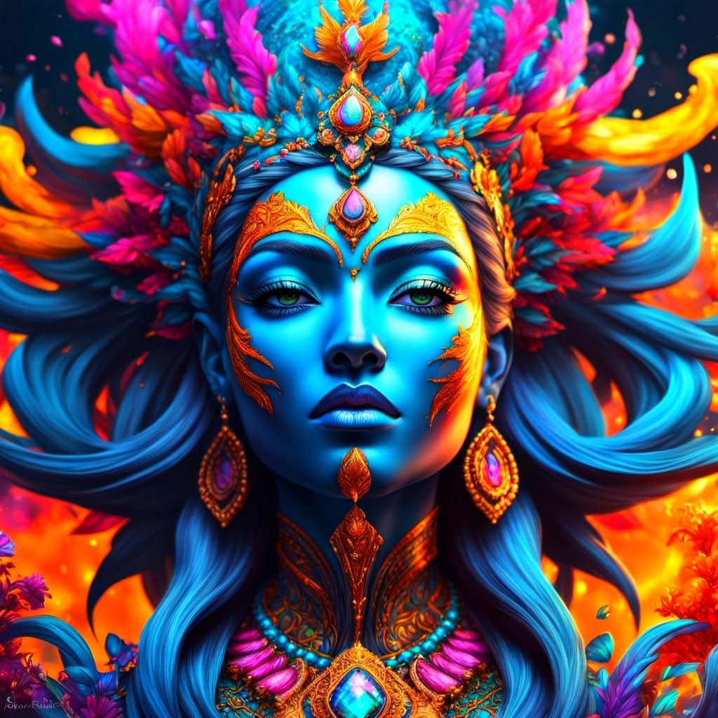 Goddess of Vibrant Splendor in Stunning 8K Concept Art
