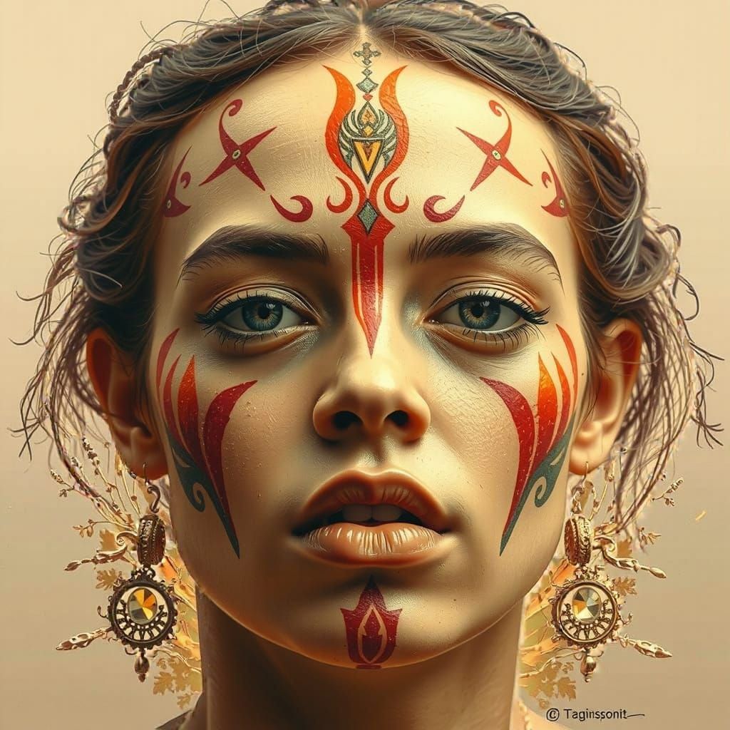 Stormy Sky Over Mossy Field and Golden Grasses