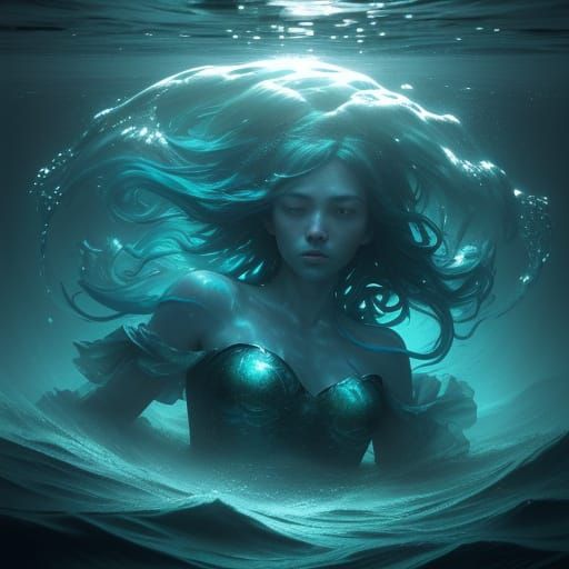 Ethereal Oceanic Odyssey in Cinematic Film Still