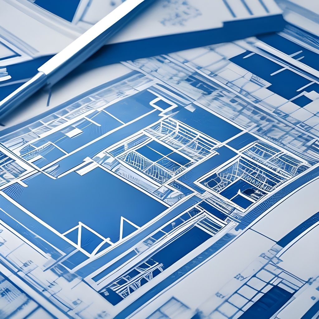 Intricate Blueprint of a House Construction Plan