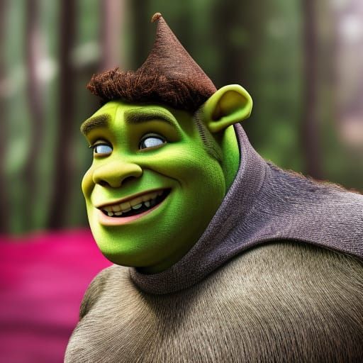 Shrek Portrait in Professional Photography Style
