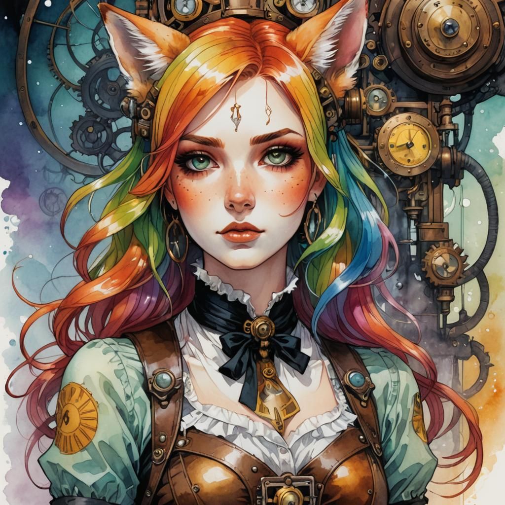 Clockwork Tails: The rainbow fox