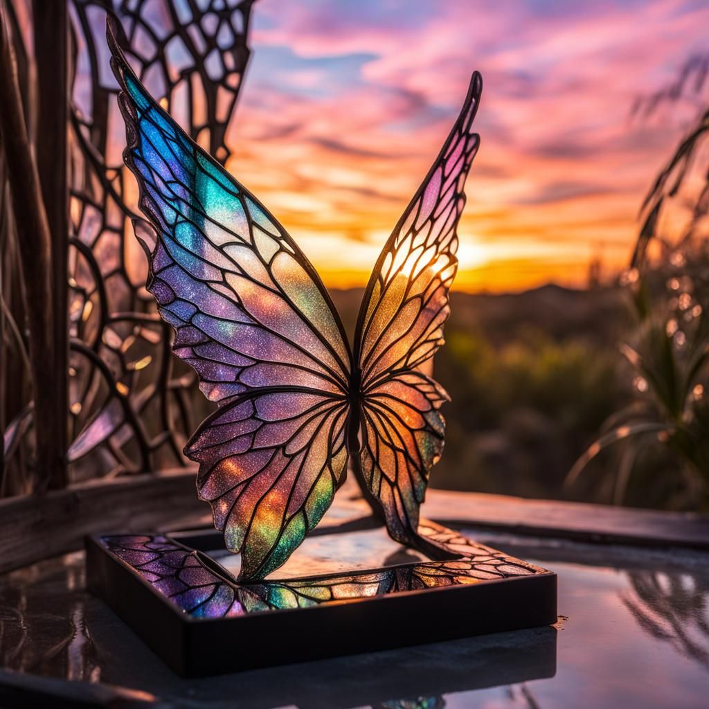 Shattered Heart with Fairy Dust and Sunset