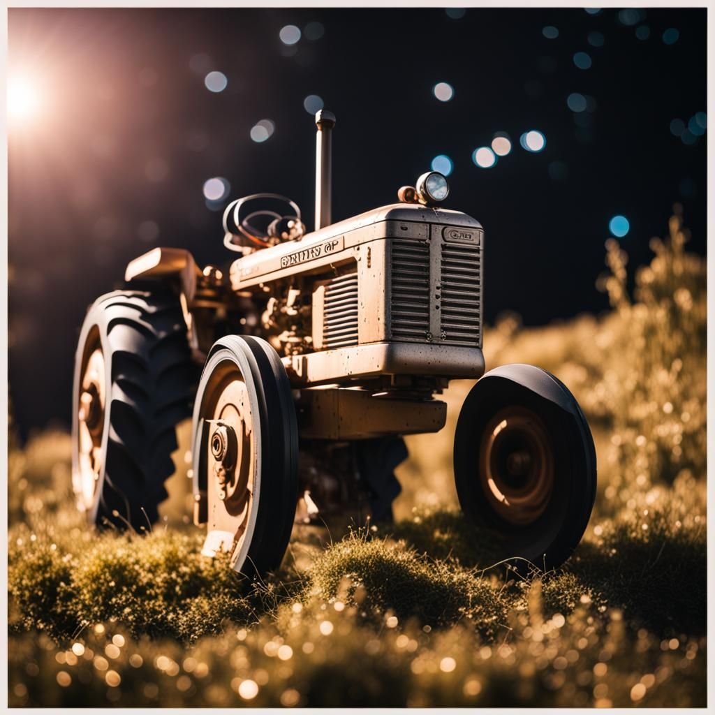 Tractor in Space: Professional Photography