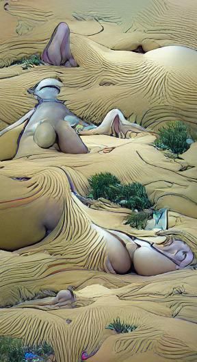 Minimalist Sand Dunes Landscape