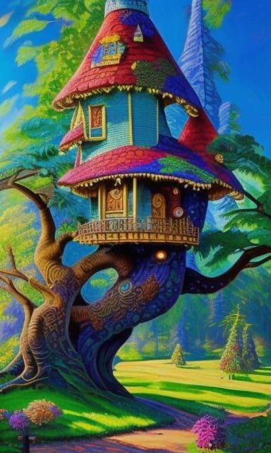 Whimsical Fairytale Treehouse in Romantic Style