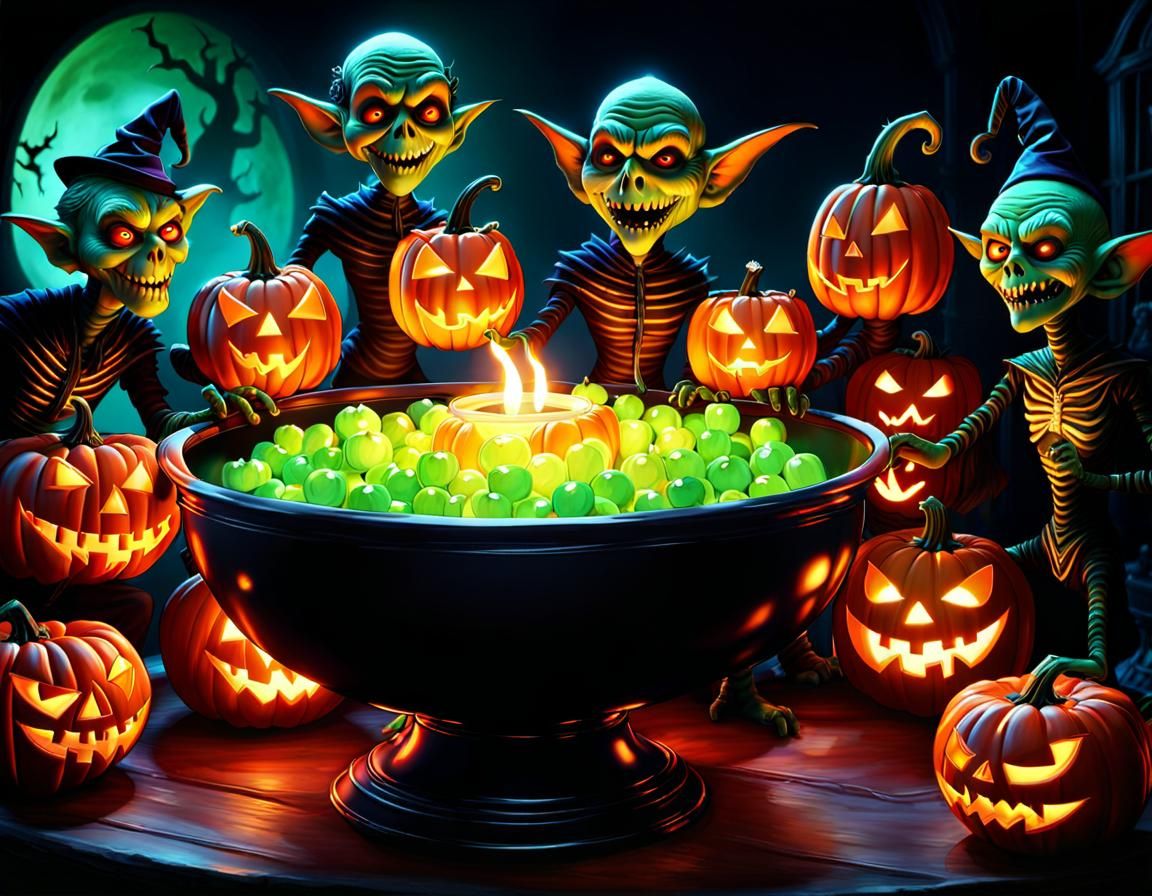 Whimsical Halloween Monster Celebration in Burton Style