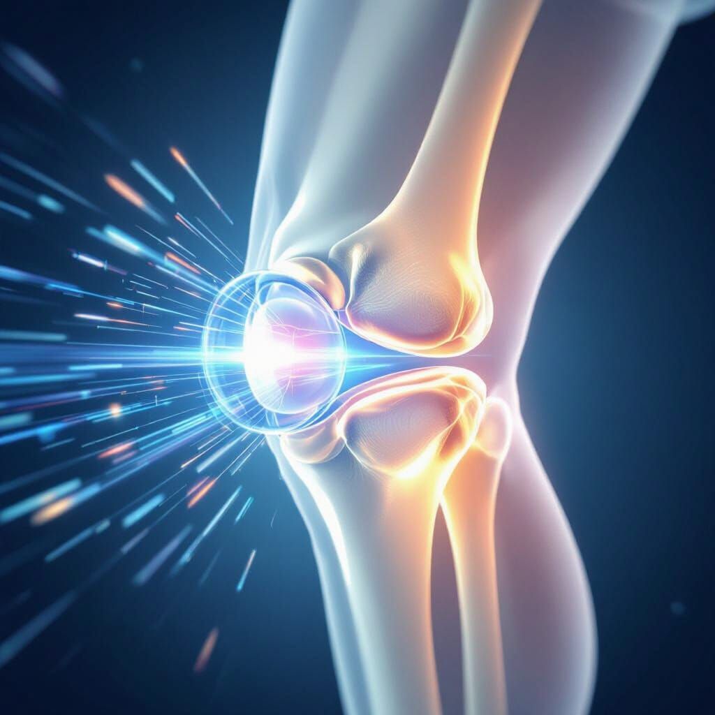 Knee Joint Hyaluronic Acid Injection Illustration