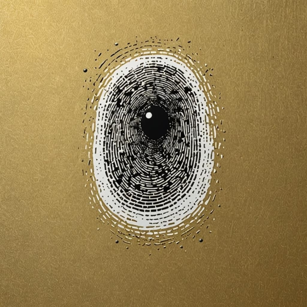 Fingerprint with Googly Eyes in Pop Art Style