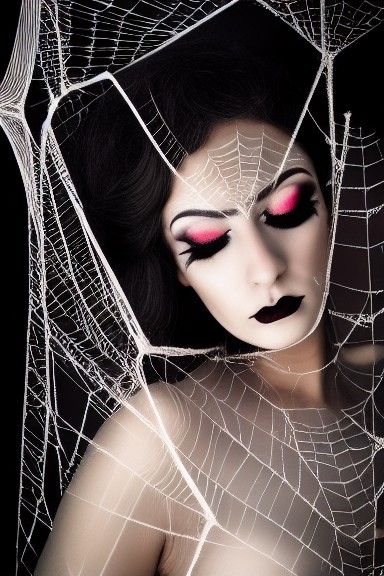 Spider Queen Portrait in Goth Style