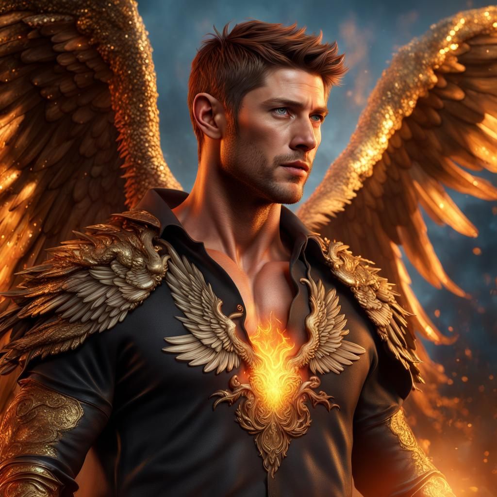 Jensen Ackles as a Mystical Griffin: Hyperrealistic Art