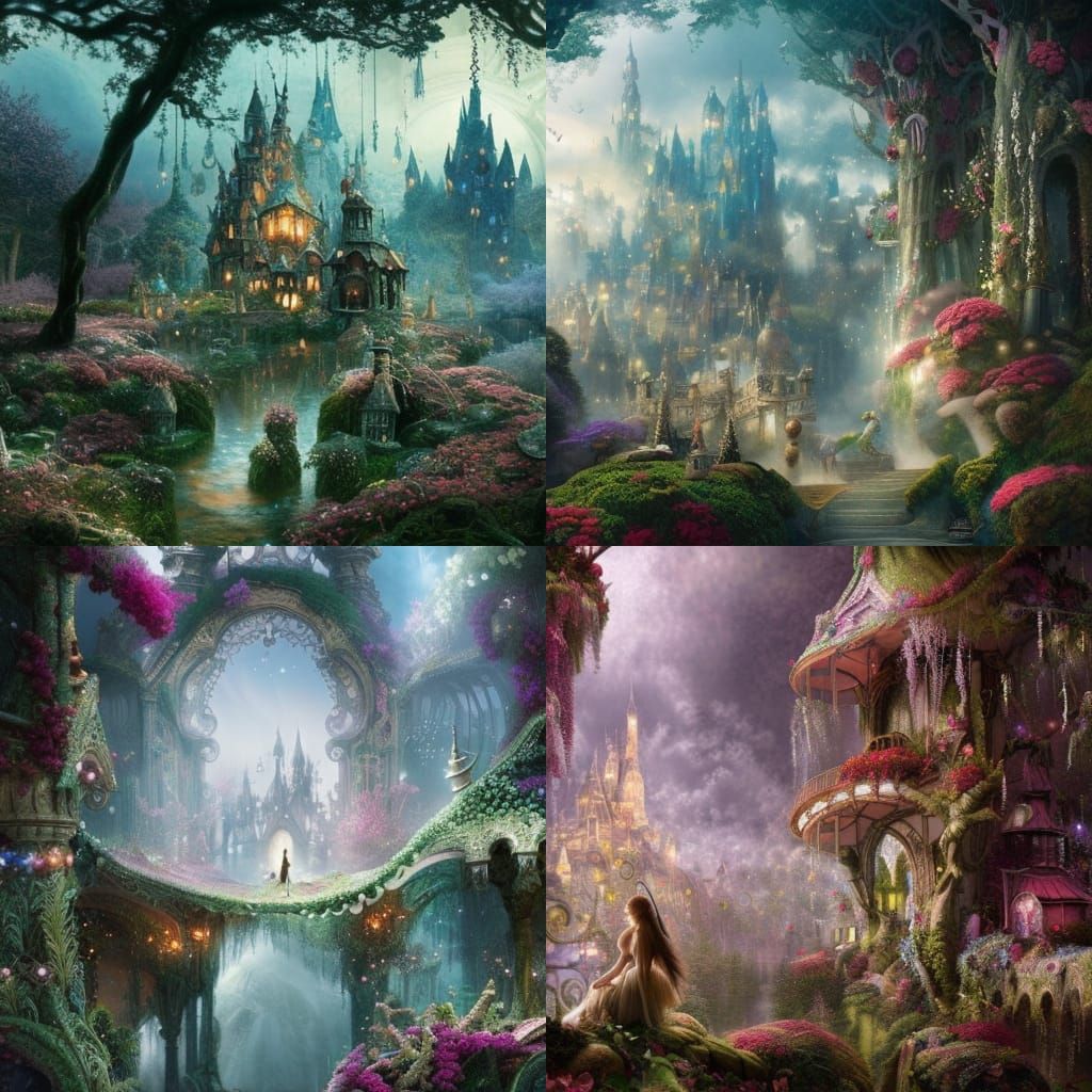 Whimsical Fairy Wonderland: Digital Matte Painting