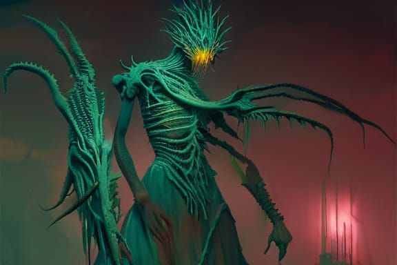 Cyberpunk Horror: Demonic Cyborg King of the Dead