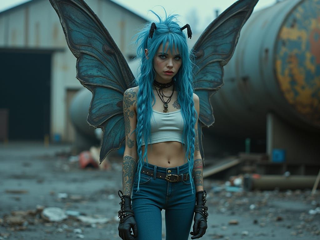 Cyberpunk Faerie in Gritty Urban Decay