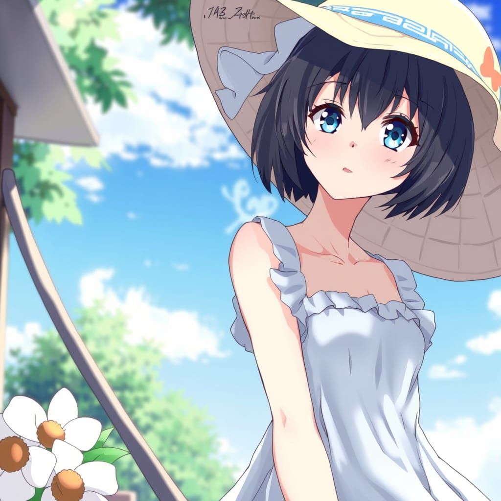 Shiina Mayuri in Summer Dress, Anime Key Visual