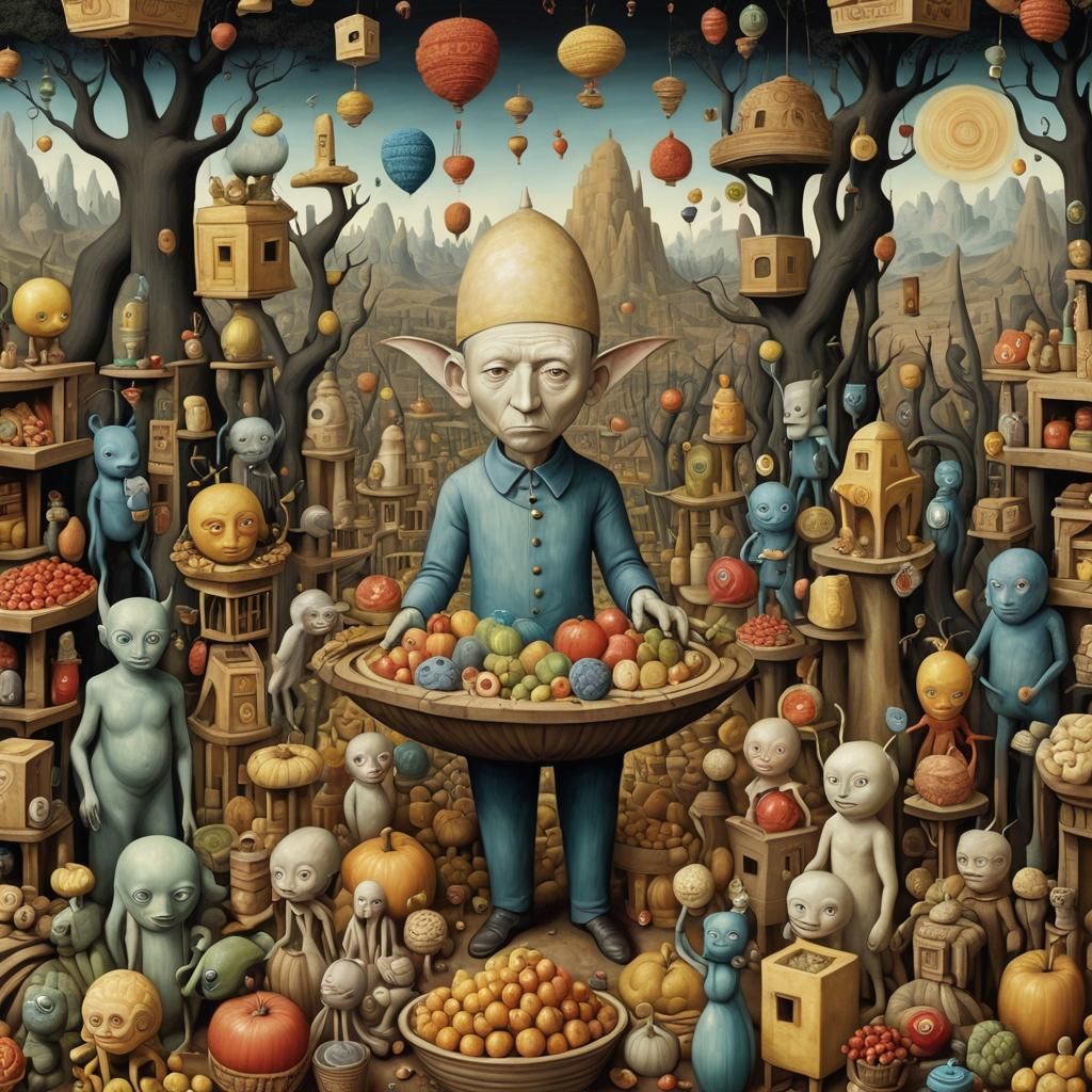 Surreal Foodscapes: A Blend of Styles