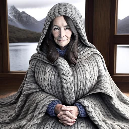 Oversized Woollen Jumper Blanket at Cradle Mountain