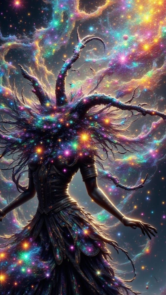 Biopunk Edward Scissorhands Crafted from Nebulae