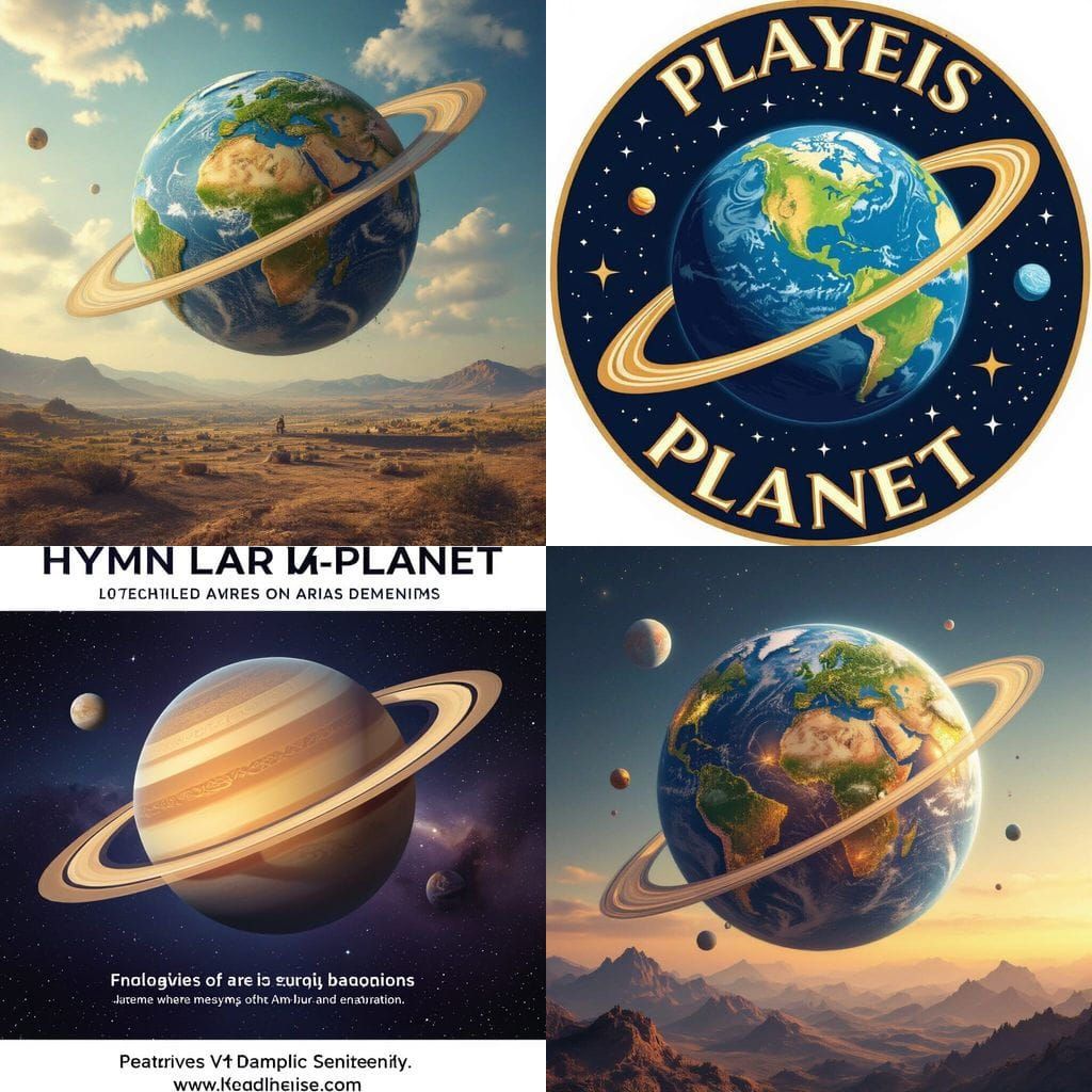 Cosmic Symphony: Latex Planet in Galactic Hymn