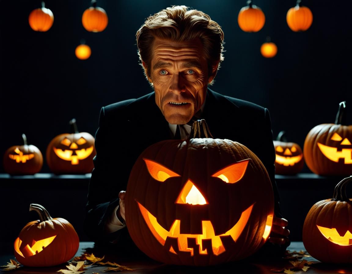 Willem Dafoe as Jack-o-Lantern with Volumetric Lighting